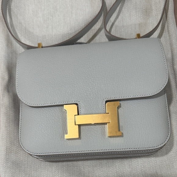 Constance Mini 18 Mysore Goatskin Gris Perle - Picture 5 of 6